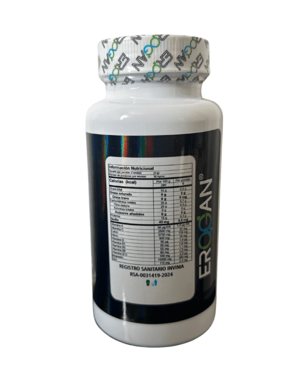 Erogan – Tabla nutricional y registro sanitario